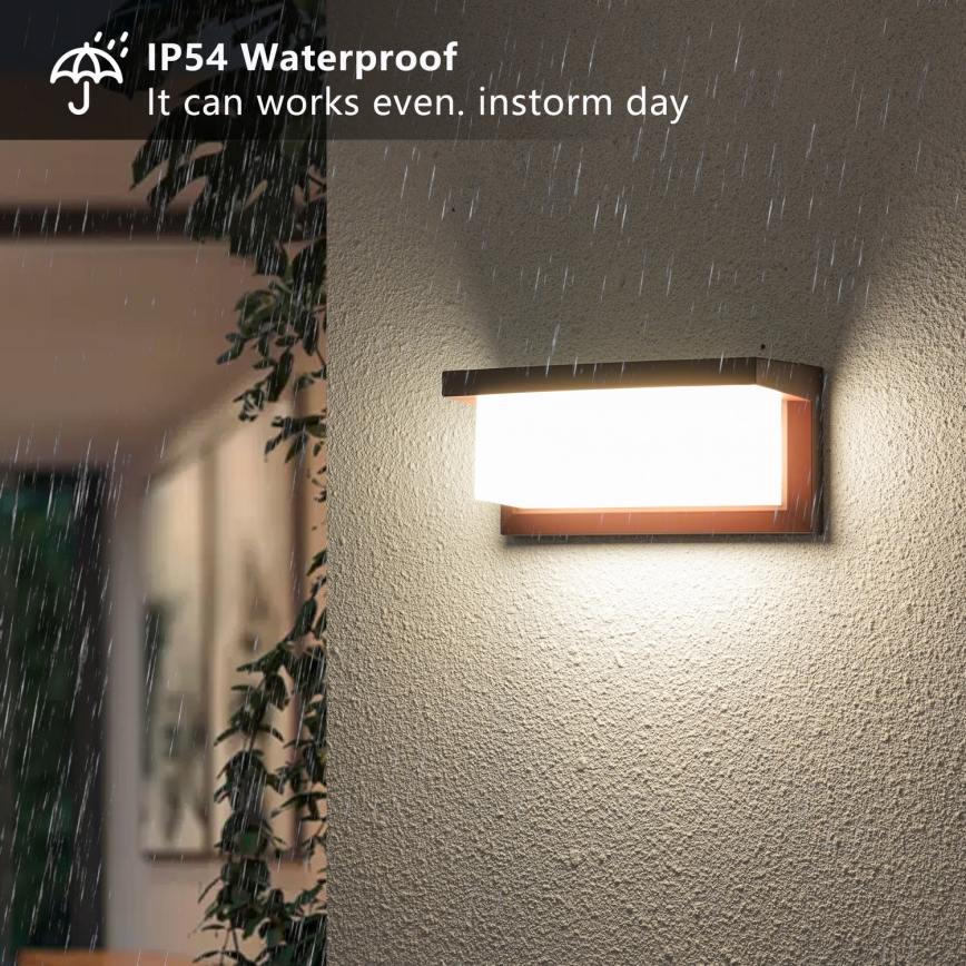 BRILAGI - LED RGBW Stmívatelné venkovní nástěnné svítidlo BRICKY 1xE27/12W/230V 2700-6500K IP54 hnědá