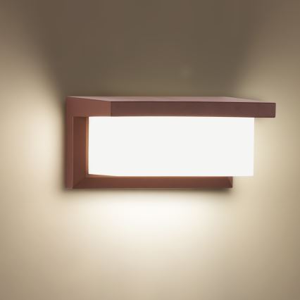 BRILAGI - LED RGBW Stmívatelné venkovní nástěnné svítidlo BRICKY 1xE27/12W/230V 2700-6500K IP54 hnědá