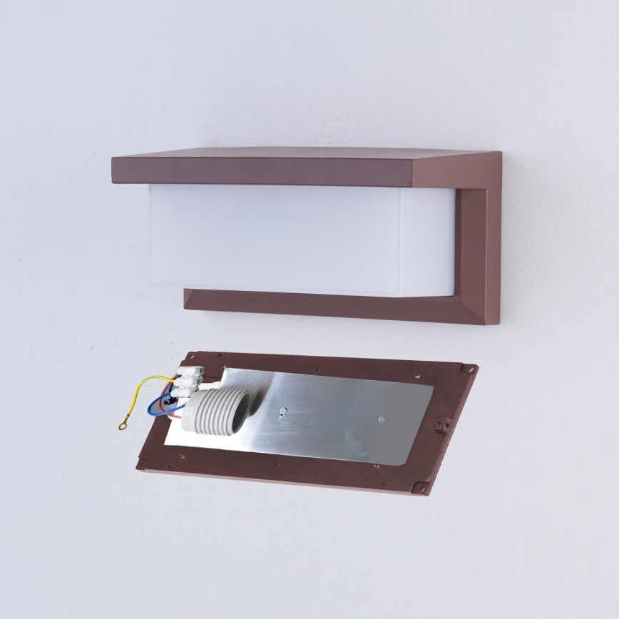 BRILAGI - LED RGBW Stmívatelné venkovní nástěnné svítidlo BRICKY 1xE27/12W/230V 2700-6500K IP54 hnědá