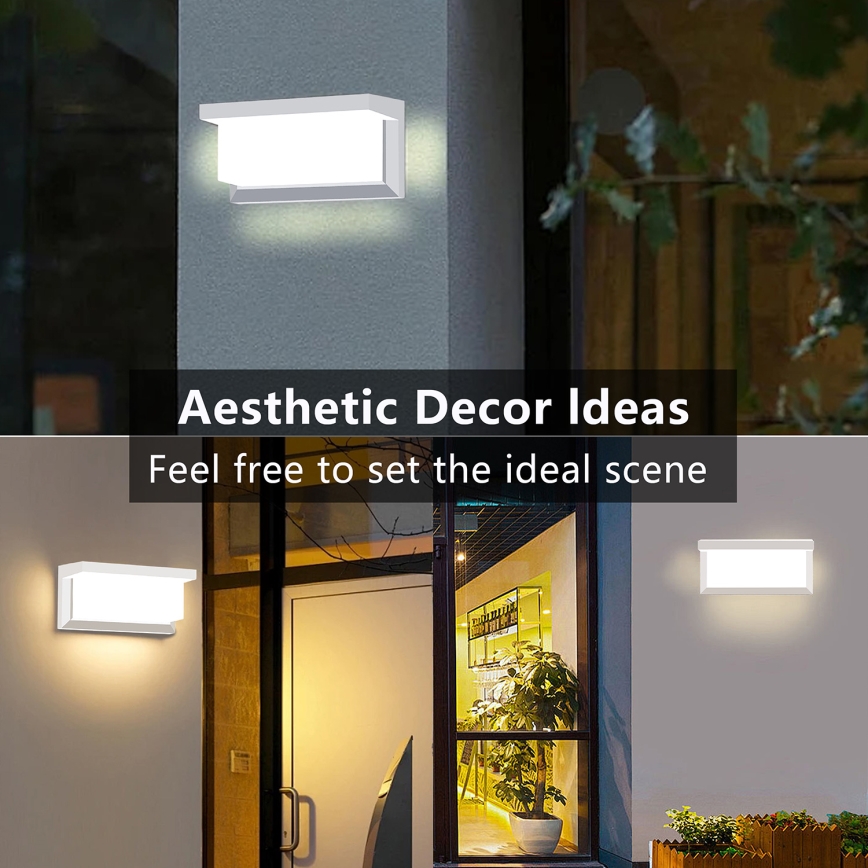 Brilagi - LED RGBW Stmívatelné venkovní nástěnné svítidlo BRICKY 1xE27/15W/230V 2700-6500K IP54 bílá