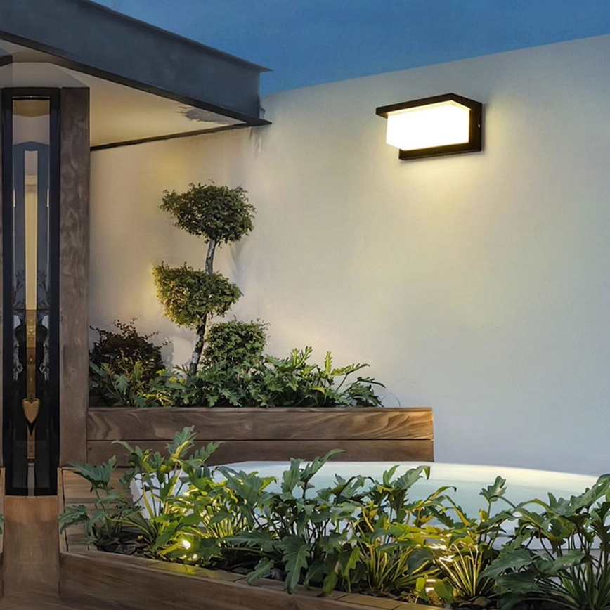 Brilagi - LED RGBW Stmívatelné venkovní nástěnné svítidlo BRICKY 1xE27/15W/230V 2700-6500K IP54 černá