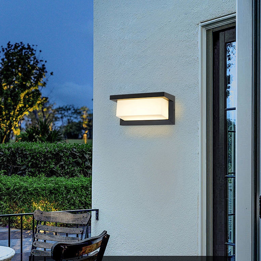 Brilagi - LED RGBW Stmívatelné venkovní nástěnné svítidlo BRICKY 1xE27/15W/230V 2700-6500K IP54 černá