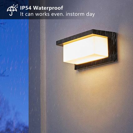 Brilagi - LED RGBW Stmívatelné venkovní nástěnné svítidlo BRICKY 1xE27/15W/230V 2700-6500K IP54 černá