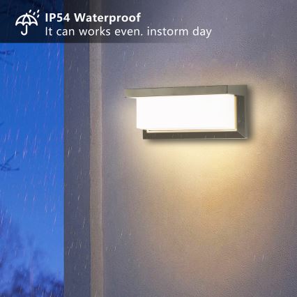 Brilagi - LED RGBW Stmívatelné venkovní nástěnné svítidlo BRICKY 1xE27/15W/230V 2700-6500K IP54 šedá