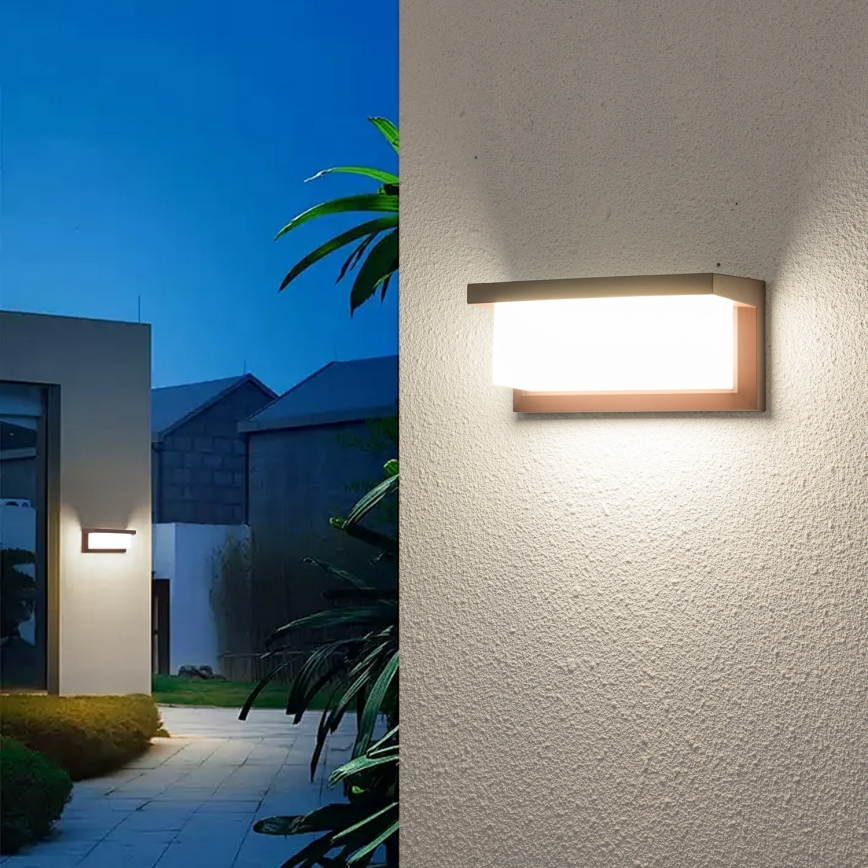 Brilagi - LED RGBW Stmívatelné venkovní nástěnné svítidlo BRICKY 1xE27/9W/230V 2700-6500K IP54 hnědá
