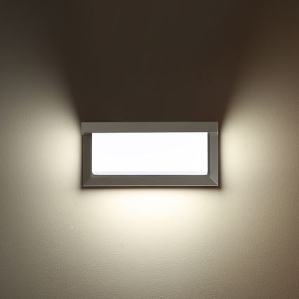 Brilagi - LED RGBW Stmívatelné venkovní nástěnné svítidlo BRICKY 1xE27/9W/230V 2700-6500K IP54 šedá