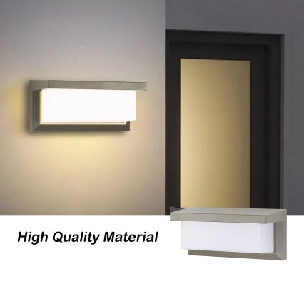 Brilagi - LED RGBW Stmívatelné venkovní nástěnné svítidlo BRICKY 1xE27/9W/230V 2700-6500K IP54 šedá