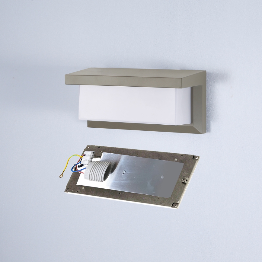 Brilagi - LED RGBW Stmívatelné venkovní nástěnné svítidlo BRICKY 1xE27/9W/230V 2700-6500K IP54 šedá