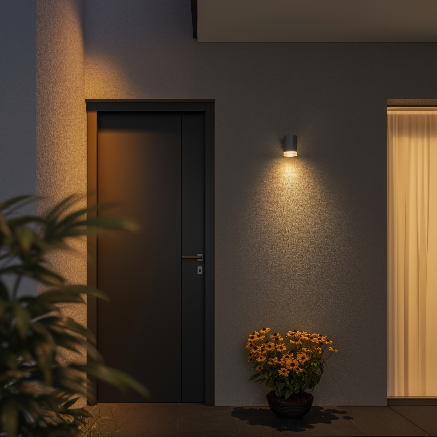 Brilagi - LED RGBW Stmívatelné venkovní nástěnné svítidlo MATERA 1xGU10/6W/230V 3000K IP54 šedá