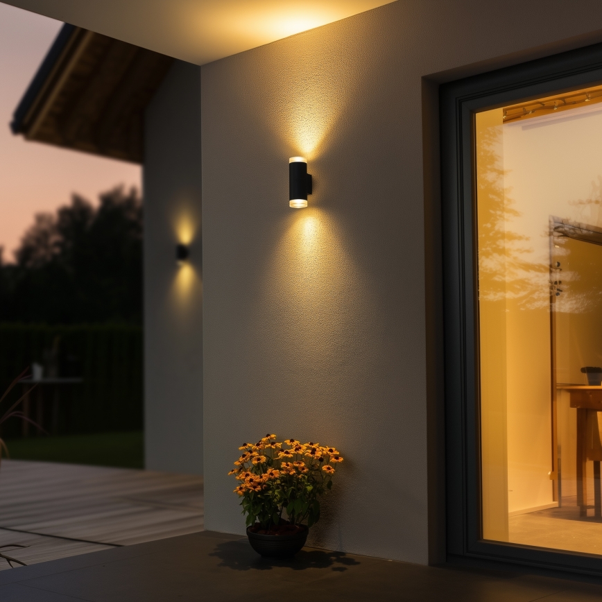 Brilagi - LED RGBW Stmívatelné venkovní nástěnné svítidlo MATERA 2xGU10/4,8W/230V 3000K IP54 antracit + dálkové ovládání