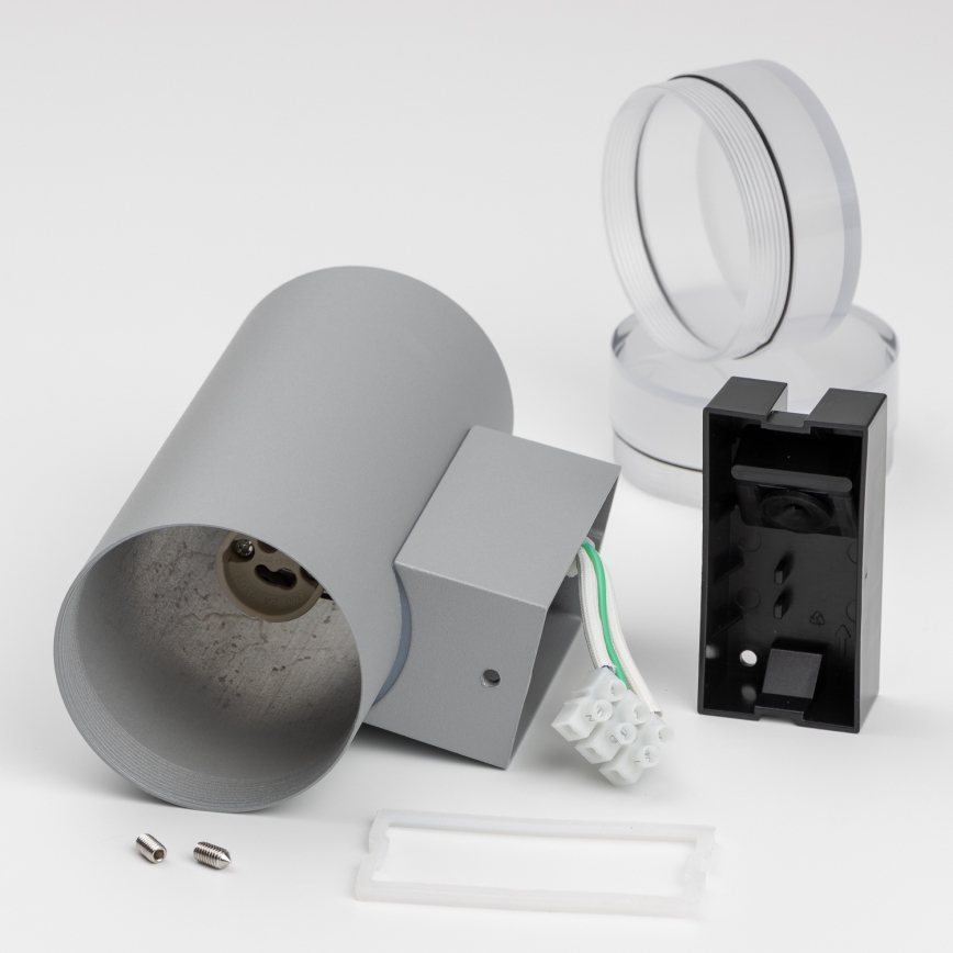 Brilagi - LED RGBW Stmívatelné venkovní nástěnné svítidlo MATERA 2xGU10/4,8W/230V 3000K IP54 šedá + dálkové ovládání