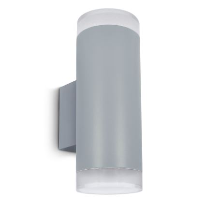 Brilagi - LED RGBW Stmívatelné venkovní nástěnné svítidlo MATERA 2xGU10/4,8W/230V 3000K IP54 šedá + dálkové ovládání