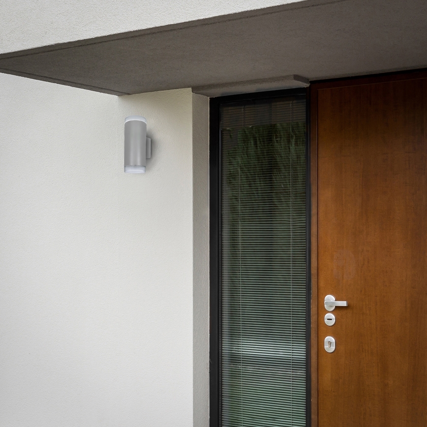 Brilagi - LED RGBW Stmívatelné venkovní nástěnné svítidlo MATERA 2xGU10/4,8W/230V 3000K IP54 šedá + dálkové ovládání
