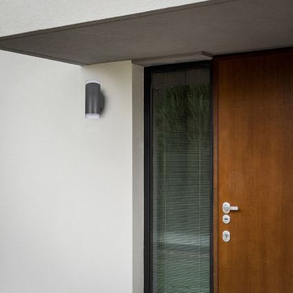 Brilagi - LED RGBW Stmívatelné venkovní nástěnné svítidlo MATERA 2xGU10/6W/230V 3000K IP54 antracit + dálkové ovládání