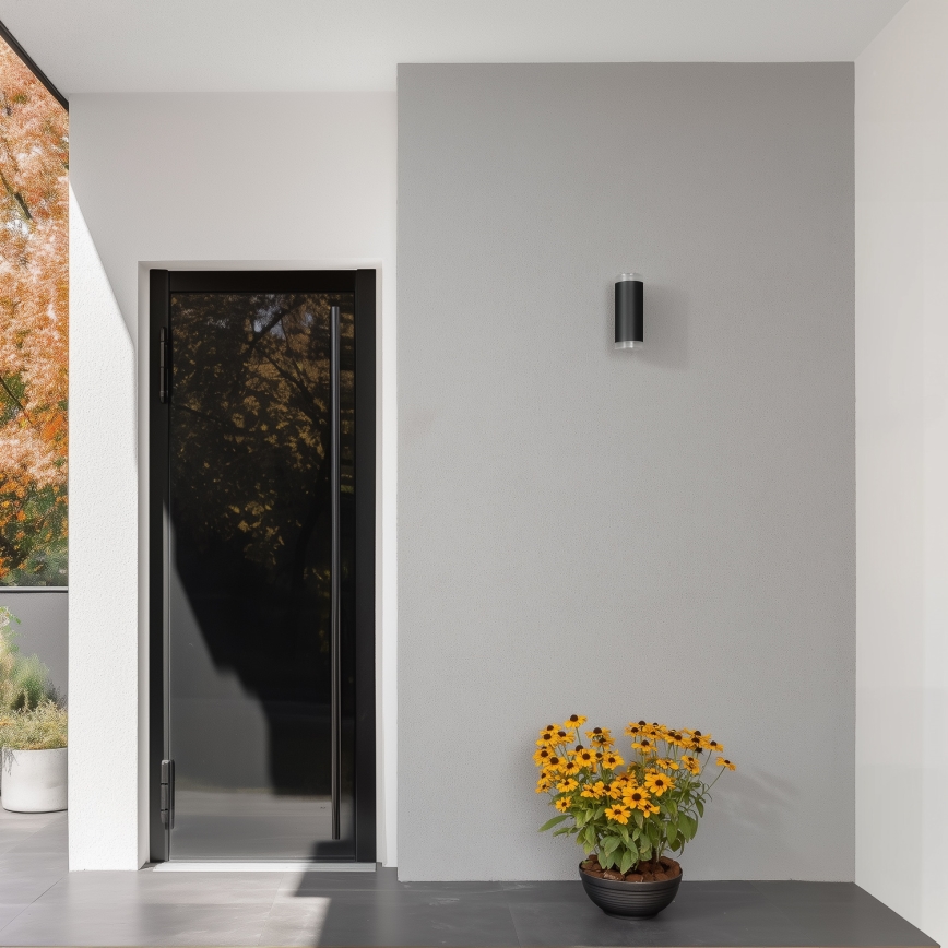 Brilagi - LED RGBW Stmívatelné venkovní nástěnné svítidlo MATERA 2xGU10/6W/230V 3000K IP54 černá + dálkové ovládání