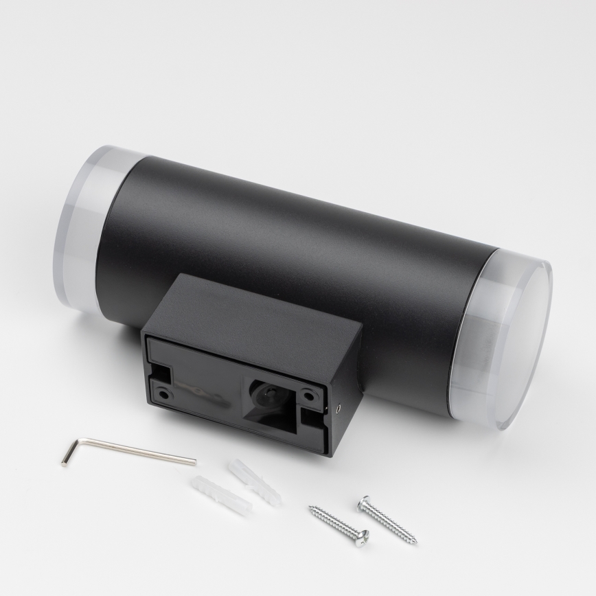 Brilagi - LED RGBW Stmívatelné venkovní nástěnné svítidlo MATERA 2xGU10/6W/230V 3000K IP54 černá + dálkové ovládání