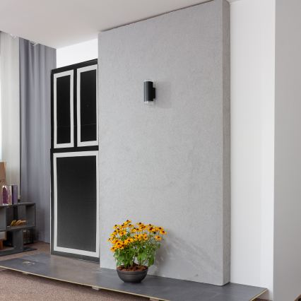 Brilagi - LED RGBW Stmívatelné venkovní nástěnné svítidlo MATERA 2xGU10/6W/230V 3000K IP54 černá + dálkové ovládání