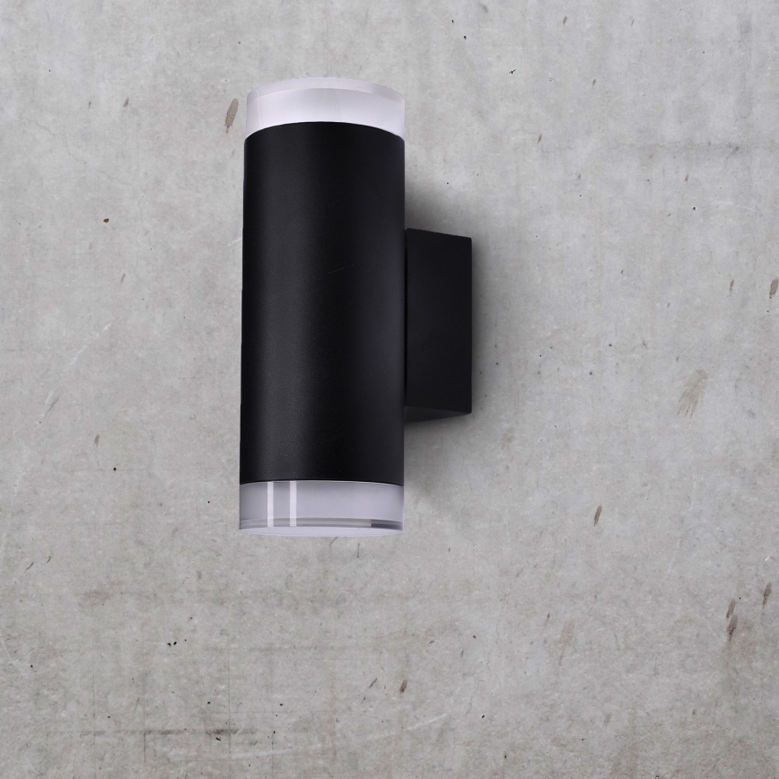 Brilagi - LED RGBW Stmívatelné venkovní nástěnné svítidlo MATERA 2xGU10/6W/230V 3000K IP54 černá + dálkové ovládání