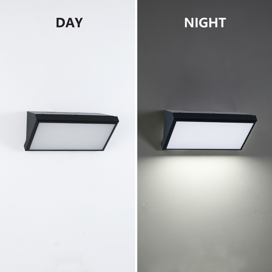 Brilagi - LED RGBW Stmívatelné venkovní nástěnné svítidlo TRIANGLE 1xE27/9W/230V 2700-6500K IP65 černá