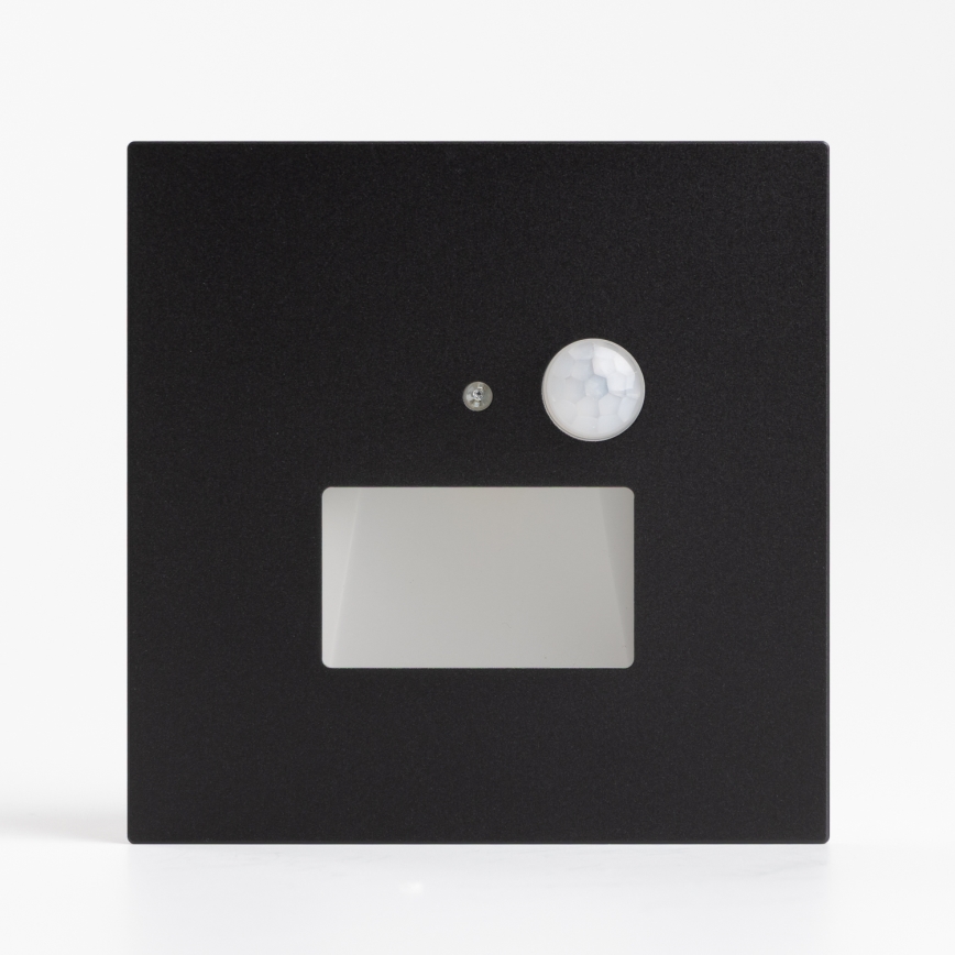 Brilagi - LED Schodišťové svítidlo se senzorem pohybu a soumraku JACK LED/1,5W/230V 3000/4000/6500K černá