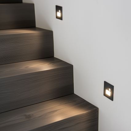 Brilagi - LED Schodišťové svítidlo s pohybovým senzorem JACK LED/1,5W/230V 3000K/4000K/6500K černá