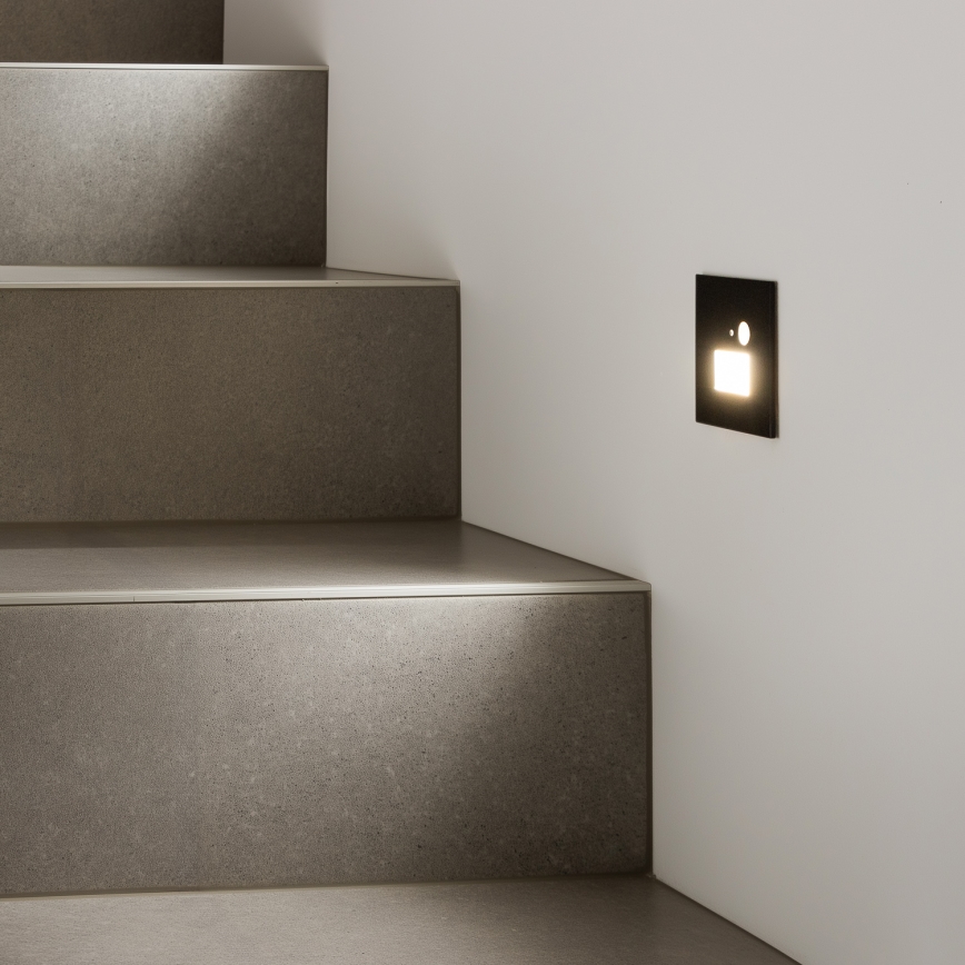 Brilagi - LED Schodišťové svítidlo s pohybovým senzorem JACK LED/1,5W/230V 3000K/4000K/6500K černá