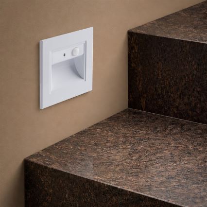 Brilagi - LED Schodišťové svítidlo se senzorem STEP LIGHT LED/1,5W/230V IP44 bílá