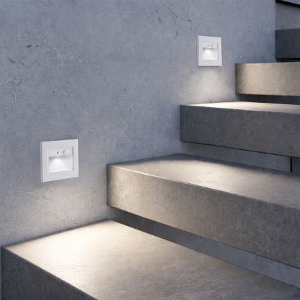 Brilagi - LED Schodišťové svítidlo se senzorem STEP LIGHT LED/1,5W/230V IP44 bílá