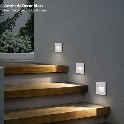 Brilagi - LED Schodišťové svítidlo se senzorem STEP LIGHT LED/1,5W/230V IP44 bílá