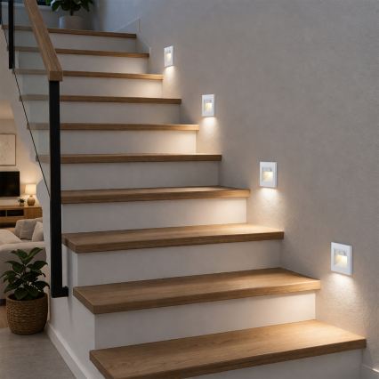 Brilagi - LED Schodišťové svítidlo se senzorem STEP LIGHT LED/1,5W/230V IP44 bílá