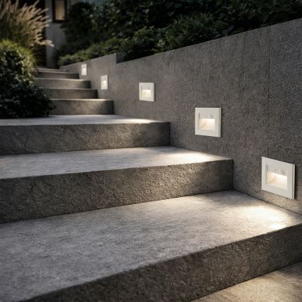 Brilagi - LED Schodišťové svítidlo se senzorem STEP LIGHT LED/1,5W/230V IP44 bílá