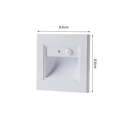Brilagi - LED Schodišťové svítidlo se senzorem STEP LIGHT LED/1,5W/230V IP44 bílá