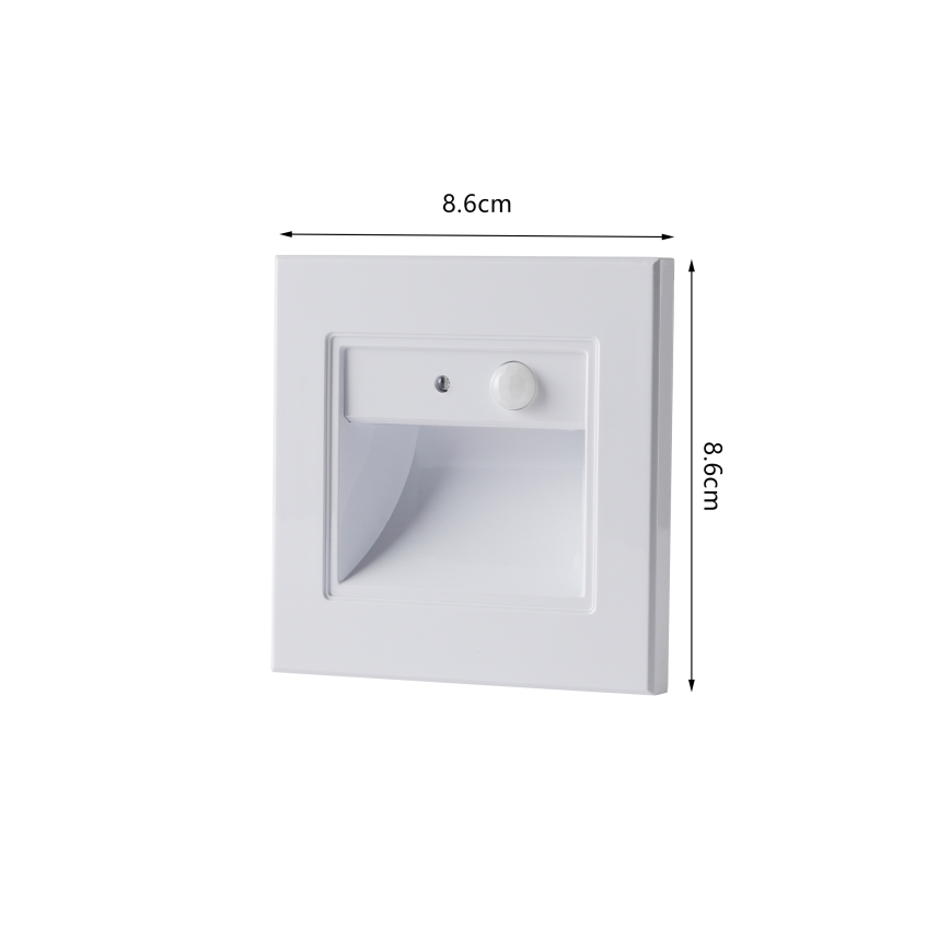 Brilagi - LED Schodišťové svítidlo se senzorem STEP LIGHT LED/1,5W/230V IP44 bílá