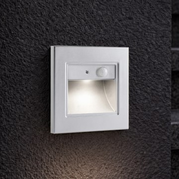 Brilagi - LED Schodišťové svítidlo se senzorem STEP LIGHT LED/1,5W/230V IP44 stříbrná