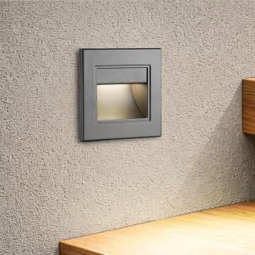 Brilagi - LED Schodišťové svítidlo STEP LIGHT LED/1,5W/230V IP44 antracit