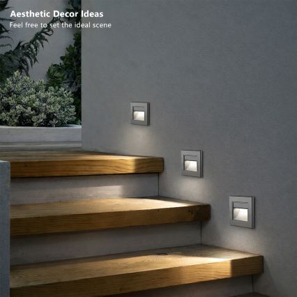 Brilagi - LED Schodišťové svítidlo STEP LIGHT LED/1,5W/230V IP44 antracit