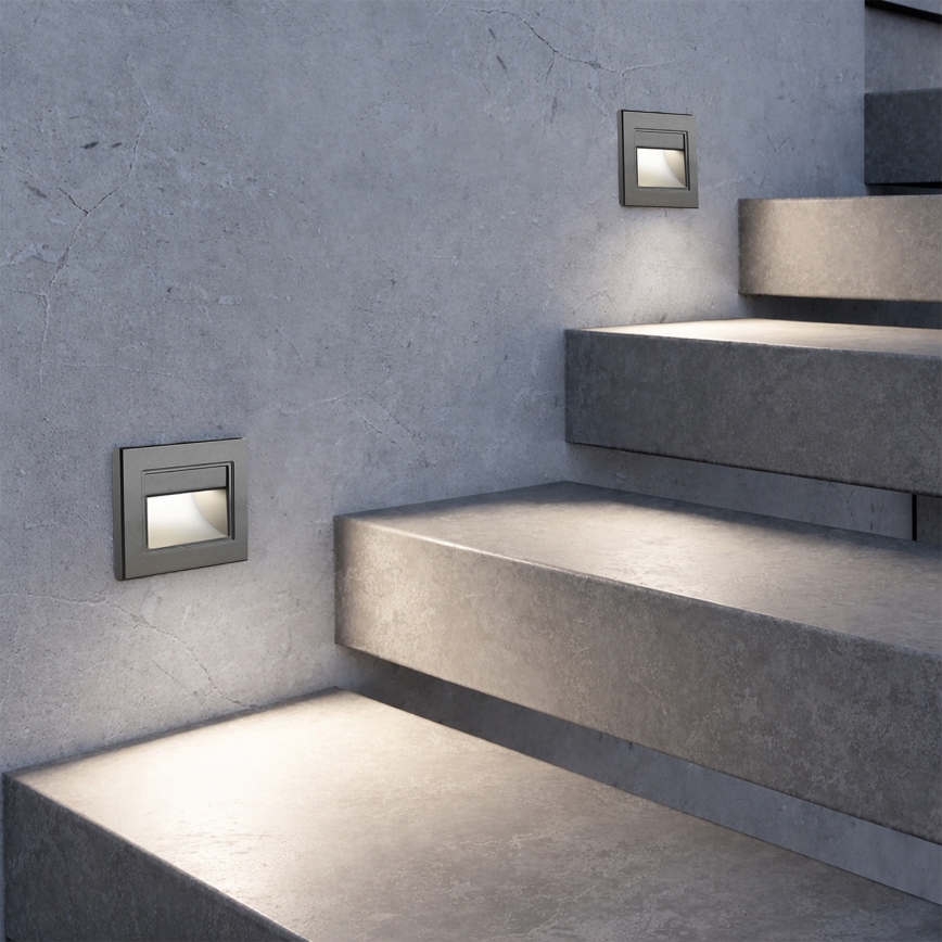 Brilagi - LED Schodišťové svítidlo STEP LIGHT LED/1,5W/230V IP44 antracit