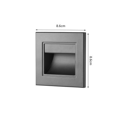 Brilagi - LED Schodišťové svítidlo STEP LIGHT LED/1,5W/230V IP44 antracit