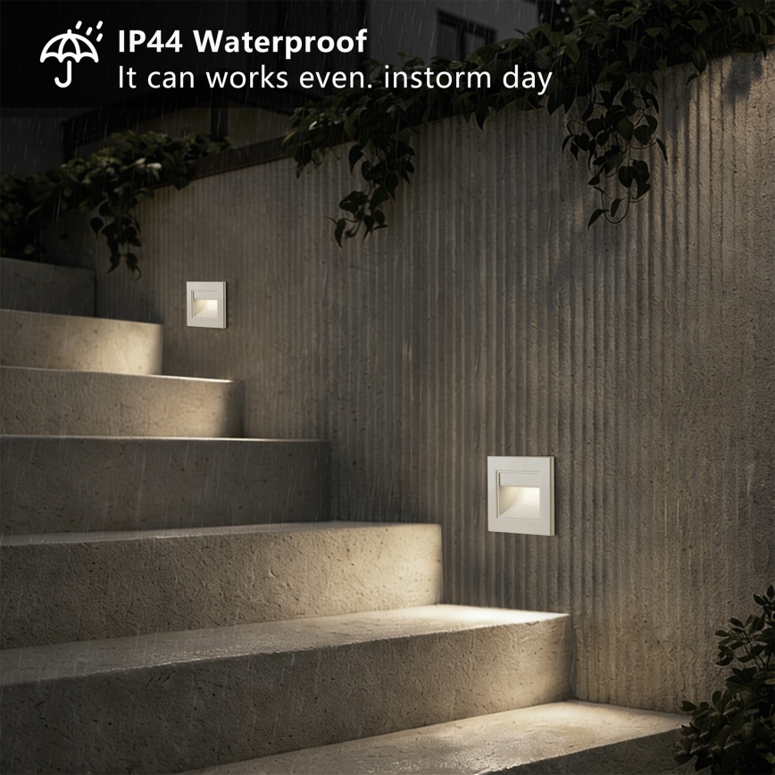 Brilagi - LED Schodišťové svítidlo STEP LIGHT LED/1,5W/230V IP44 bílá