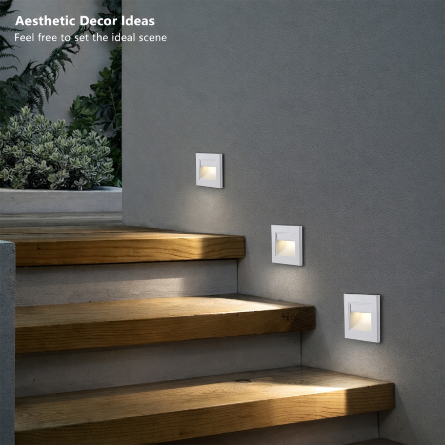 Brilagi - LED Schodišťové svítidlo STEP LIGHT LED/1,5W/230V IP44 bílá