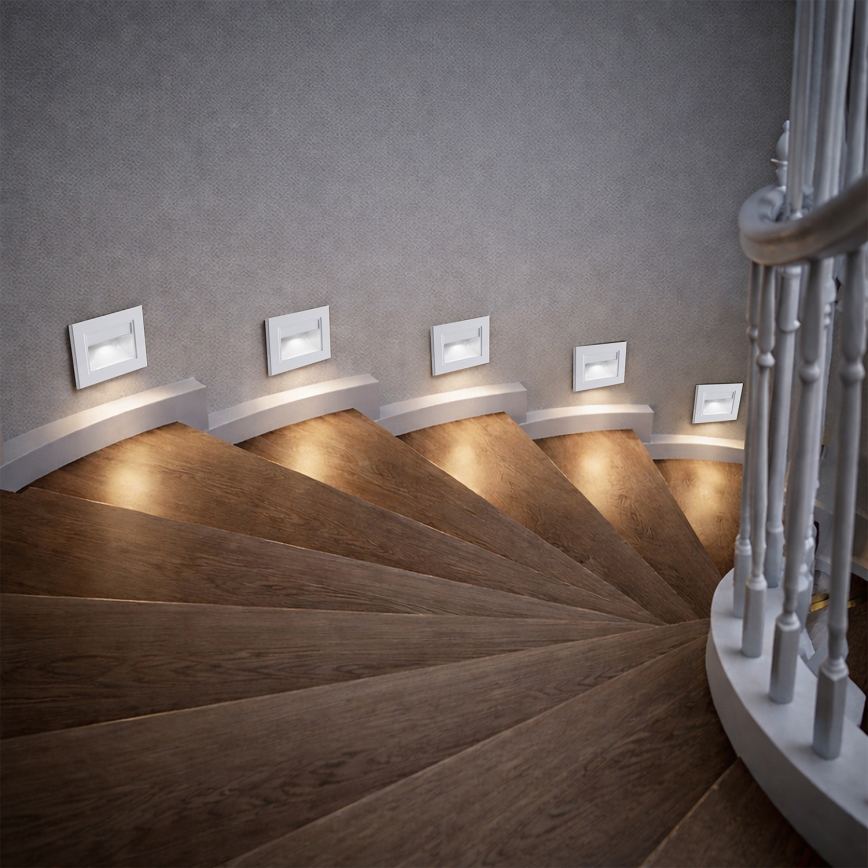 Brilagi - LED Schodišťové svítidlo STEP LIGHT LED/1,5W/230V IP44 bílá