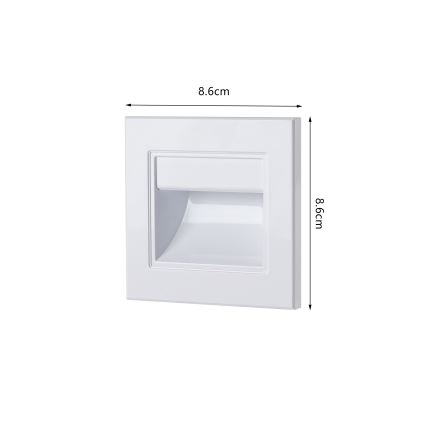 Brilagi - LED Schodišťové svítidlo STEP LIGHT LED/1,5W/230V IP44 bílá