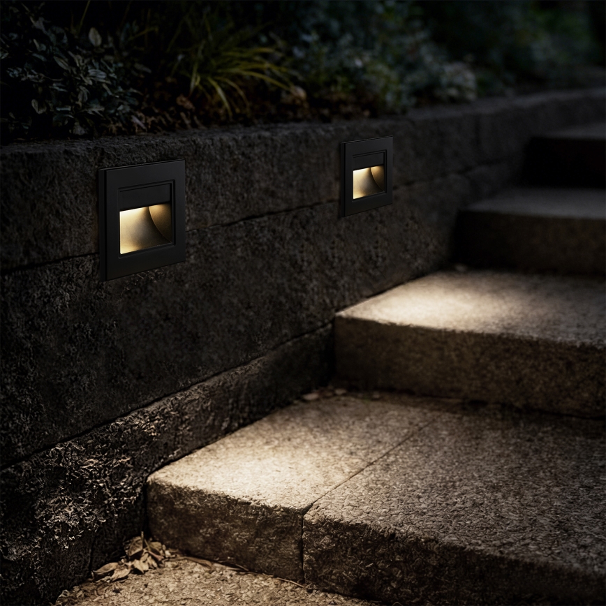 Brilagi - LED Schodišťové svítidlo STEP LIGHT LED/1,5W/230V IP44 černá