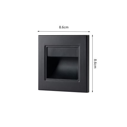 Brilagi - LED Schodišťové svítidlo STEP LIGHT LED/1,5W/230V IP44 černá