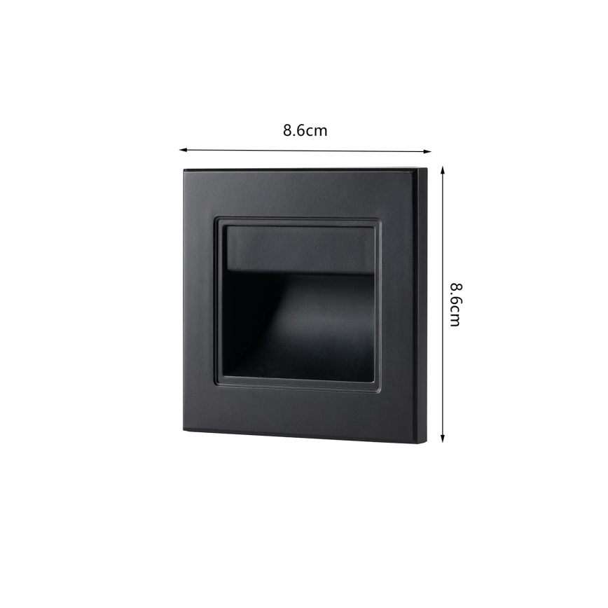 Brilagi - LED Schodišťové svítidlo STEP LIGHT LED/1,5W/230V IP44 černá