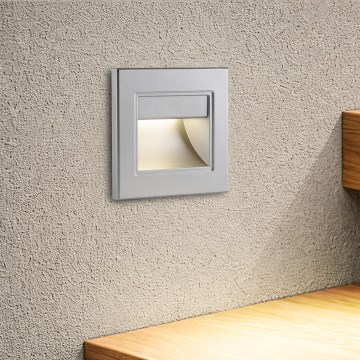 Brilagi - LED Schodišťové svítidlo STEP LIGHT LED/1,5W/230V IP44 stříbrná