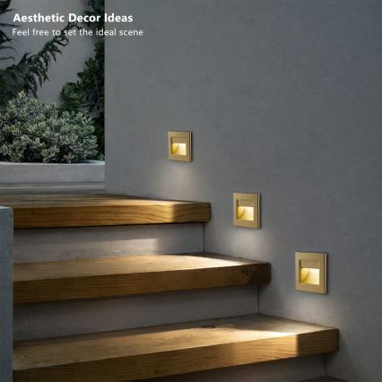 Brilagi - LED Schodišťové svítidlo STEP LIGHT LED/1,5W/230V IP44 zlatá