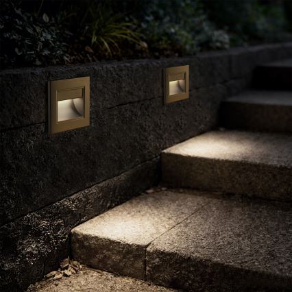 Brilagi - LED Schodišťové svítidlo STEP LIGHT LED/1,5W/230V IP44 zlatá