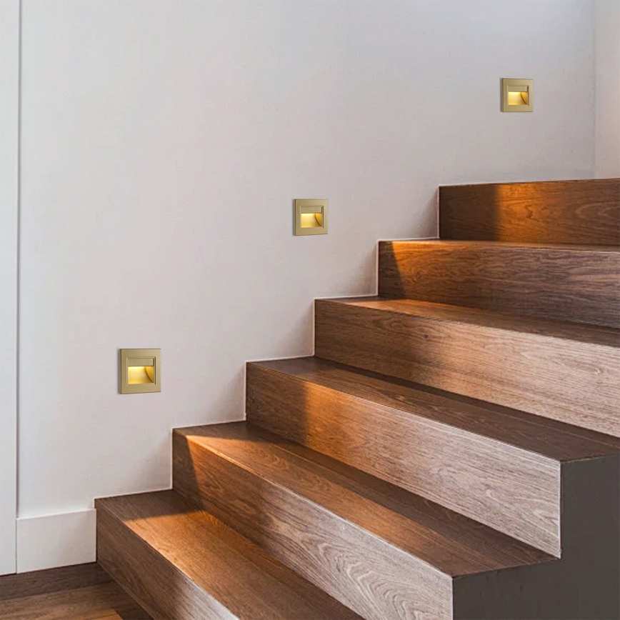 Brilagi - LED Schodišťové svítidlo STEP LIGHT LED/1,5W/230V IP44 zlatá