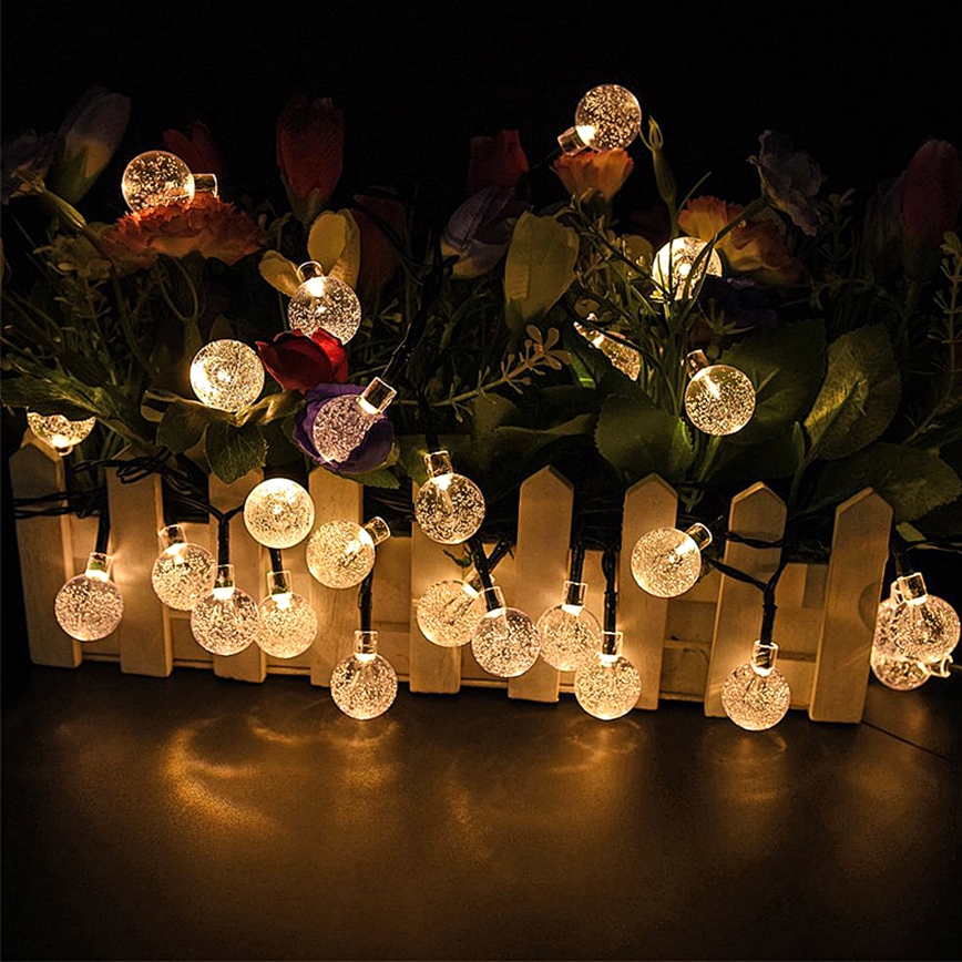 Brilagi - LED Solární dekorační řetěz BUBBLE 50xLED/8 funkcí 7m IP65 teplá bílá 600 mAh